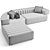 Fendi Casa Truman Sofa: Luxurious Elegance for Your Home 3D model small image 7