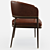 Elegant Mark Aster Dining Chair 3D model small image 3