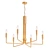 Aged Brass Chandelier Equipped with 6 Lights 3D model small image 1