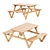 Garden Bench Table Combo 3D model small image 1