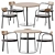 Elegant Dining Set: Thonet Table S1123 & De Castelli Via Veneto Chair 3D model small image 1
