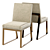 Elegant Iris Brass Side Chair 3D model small image 1