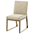 Elegant Iris Brass Side Chair 3D model small image 3