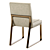 Elegant Iris Brass Side Chair 3D model small image 4