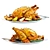 Delicious Roasted Chicken Set 3D model small image 2