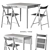IDANÄS / TERJE Folding Table and Chairs Set 3D model small image 2