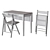 IDANÄS / TERJE Folding Table and Chairs Set 3D model small image 4