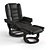Flash Furniture Leather Recliner with Ottoman 3D model small image 1
