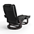 Flash Furniture Leather Recliner with Ottoman 3D model small image 4