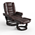 Flash Furniture Leather Recliner with Ottoman 3D model small image 6