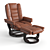 Flash Furniture Leather Recliner with Ottoman 3D model small image 7