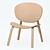 Contemporary Oak Armchair 3D model small image 3