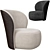 Elegant Lucrezia Armchair: A Timeless Seating Solution 3D model small image 1