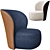 Elegant Lucrezia Armchair: A Timeless Seating Solution 3D model small image 2