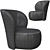 Elegant Lucrezia Armchair: A Timeless Seating Solution 3D model small image 3