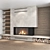 Decorative Wall & Fireplace Set 3D model small image 5