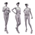 Sleek Athlete Mannequin 3D model small image 4