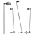 Elegant Sento Lettura Floor Lamp 3D model small image 2