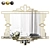 Elegant Silver Trim Mirror: Mia Original Art Deco Over Mantle 3D model small image 4