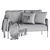 Modern Gray GLOSTAD Sofa 3D model small image 7