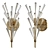 Luminous Crystal Wand Wall Sconce 3D model small image 1