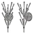 Luminous Crystal Wand Wall Sconce 3D model small image 2