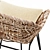 Rustic Bamboo Chair 3D model small image 2