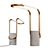 Sleek Brass LED Task Lamp 3D model small image 1