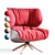 Title: Tabano Swivel Chair: Comfortable Design with Wide Arms 3D model small image 10