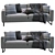 Ultra-Mod Elegance Sofa 3D model small image 4