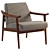 Modern Leather Show Wood Chair 3D model small image 3