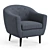 Retro-Inspired Klorey Chair 3D model small image 4