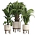 Wooden Vase Tree: Indoor Plant Collection 3D model small image 1