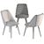 Lule 2-Piece Carved Dining Chair Set 3D model small image 5