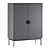 Modern Grey Wardrobe UNO 3D model small image 1