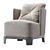 Elegant Keaton Armchair by Meridiani 3D model small image 2