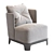 Elegant Keaton Armchair by Meridiani 3D model small image 4