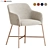 Luxury Velvet Armchair: Ana Collection 3D model small image 1