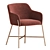 Luxury Velvet Armchair: Ana Collection 3D model small image 3