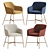 Luxury Velvet Armchair: Ana Collection 3D model small image 4