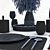 Elegant Dining Table Set 3D model small image 3