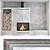 Impressive Fireplace Wall Set 3D model small image 1