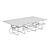 Modern Fusion Steel and Glass Coffee Table 3D model small image 2