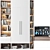 Golden Library Closet: Elegant Home Décor & Book Storage 3D model small image 1
