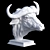 Majestic African Buffalo Sculpture 3D model small image 1