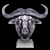 Majestic African Buffalo Sculpture 3D model small image 4