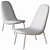 Elegant Leafo Armchair: Arflex Beauty 3D model small image 3