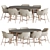 Modern 3D Dining Set 121 3D model small image 2