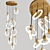 Elegant Wooden Acrylic Ring Chandelier 3D model small image 1