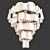Officina Luce Shade Chandelier 3D model small image 3